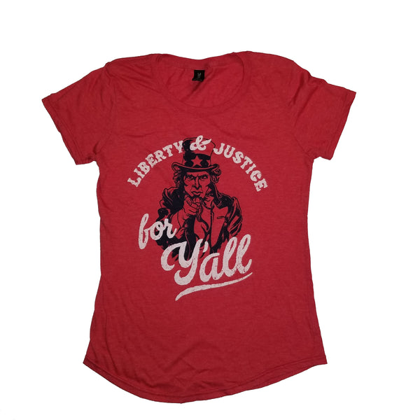 Liberty and Justice for Y'all Short Sleeve Cotton T-shirt