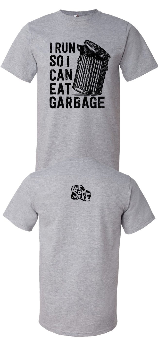 I Run So I Can Eat Garbage Long sleeved Cotton T-shirts (Unisex)